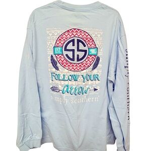 Simply Southern “Follow Your Arrow” Longsleeve Preppy T-shirt Collection  XL